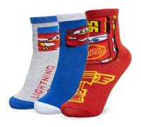 Disney Chaussettes enfant Cars Saetta set 3 paires de chaussettes en coton enfant 7115, Multicolore 1, 31-34