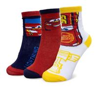 Disney Chaussettes enfant Cars Saetta set 3 paires de chaussettes en coton enfant 7115, Multicolore 2, 31-34