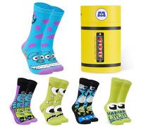 Disney Chaussettes Homme Mi-Mollet, Coffret 5 Paires Chaussettes Fantaisie Homme, Idée Cadeau Geek Adulte Ado (Multi Monstres et Cie, 40/45 EU)