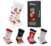 Disney Chaussettes Homme Mi-Mollet, Coffret 5 Paires Chaussettes Fantaisie Homme, Idée Cadeau Geek Adulte Ado (Gris Grumpy, 40/45 EU)