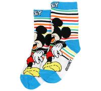 DISNEY Chaussettes 'Mickey Mouse Pluto' bleu / rouge / noir / blanc, Taille 31-34