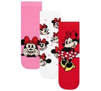 Disney Chaussettes Minnie Mouse filles, lot de 3 paires de chaussettes enfants en coton