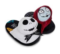 Disney Chaussons classiques Jack Skellington à enfiler en peluche 3D pour femme L'Étrange Noël de Monsieur Jack, noir, 42/43 EU