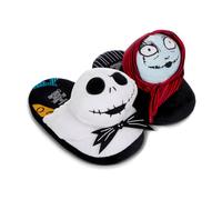 Disney Chaussons classiques Jack Skellington à enfiler en peluche 3D pour femme L'Étrange Noël de Monsieur Jack, noir, 37/38 EU