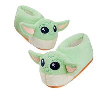 Disney Chaussons Enfant Fantaisie Pantoufle Chaude Peluche Chausson Rigolo Mixte Idée Cadeau Stitch Baby Yoda (Vert Baby Yoda, 28-29)