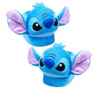 Disney Chaussons Femme Chaussons Peluche Adulte Rigolo Idée Cadeau Stitch Bourriquet Baby Yoda (Bleu Stitch, 40-41)
