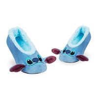 Disney Chaussons Femme Fantaisie, Pantoufles Femme Mickey Minnie Stitch Bourriquet (38-41 EU, Bleu Stitch, numeric_38)