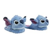 Disney Chaussons Femme Peluche Chausson Adulte Rigolo Slippers Pantoufles Femme Idée Cadeau Stitch Minnie Baby Yoda (Bleu Stitch, 34-35)
