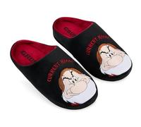 Disney Chaussons Homme Fantaisie, Pantoufles Homme Humour Chausson Chaud Confortable Grincheux Star Wars Baby Yoda (42, Noir/Rouge Grumpy)