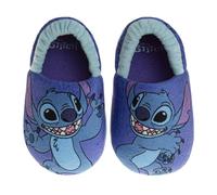 Disney Chaussons Lilo et Stitch pour filles - Chaussures d'intérieur en peluche chaude et douce Aline confortables et légères (5-10 tout-petits/11-12 pour petits enfants), Violet/bleu clair, 5-6 US