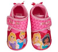 Disney Chaussons princesse pour filles - Chaussons de première marche pour enfants - Faciles à fixer - Chaussures de chambre d'enfant