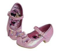 Disney Chaussures - Mary Jane - Boudin plat avec nœud - Costume de princesse - Pour école et fête - Pantoufles pour tout-petit/petit enfant, Rose Minnie, 11 Little Kid