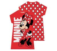 Disney Chemise De Nuit Fille Minnie Mouse, Nuisette Fille Minnie, Robe De Nuit A Pois pour Enfants, Rouge 3-4 Ans