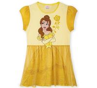 Disney Chemise de Nuit Fille Princesse Ariel, Cendrillon, Belle, Jasmine, Raiponce, Reine des Neiges Encanto Officiel Vêtements de Nuit Enfant et Ado Fille 2-14 Ans (Jaune Belle, 9-10 Ans)