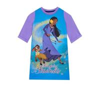 Disney Chemise De Nuit Fille Wish | Wish Robe De Nuit Fille | Chemise De Nuit Fille Manches Longues | Bleu 4-5 Ans