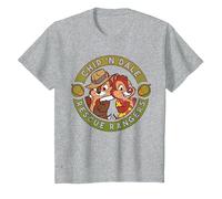 Disney Chip 'N Dale Rescue Rangers Logo T-Shirt, Enfant, Gris Chiné, 8 ans