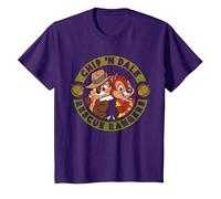 Disney Chip 'N Dale Rescue Rangers Logo T-Shirt, Enfant, Violet, 4 ans