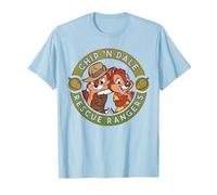 Disney Chip 'N Dale Rescue Rangers Logo T-Shirt, Homme, Bleu Céleste, XXL