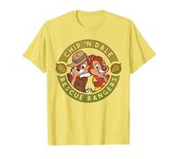Disney Chip 'N Dale Rescue Rangers Logo T-Shirt, Homme, Citron, L
