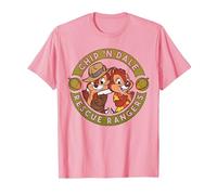 Disney Chip 'N Dale Rescue Rangers Logo T-Shirt, Homme, Rose, XXL