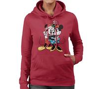 Disney Christmas Mickey and Minnie Festive Hug Women's Hooded Sweatshirt