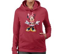 Disney Christmas Minnie Mouse Festive Pose Women's Hooded Sweatshirt