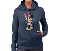 Disney Christmas Minnie Mouse Hiding Present Women's Hooded Sweatshirt