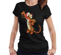 Disney Christmas Tigger Holding Festive Lights Women's T-Shirt