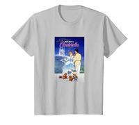 Disney Cinderella Classic Vintage Movie Poster T-Shirt, Enfant, Argent, 6 ans