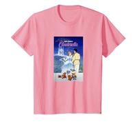 Disney Cinderella Classic Vintage Movie Poster T-Shirt, Enfant, Rose, 3 ans