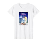 Disney Cinderella Classic Vintage Movie Poster T-Shirt, Femme, Blanc, M