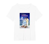 Disney Cinderella Classic Vintage Movie Poster T-Shirt, Femme Grandes tailles, Blanc, 3X