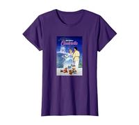 Disney Cinderella Classic Vintage Movie Poster T-Shirt, Femme, Violet, XS
