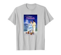 Disney Cinderella Classic Vintage Movie Poster T-Shirt, Homme, Argent, S