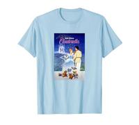 Disney Cinderella Classic Vintage Movie Poster T-Shirt, Homme, Bleu Céleste, 3XL