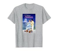Disney Cinderella Classic Vintage Movie Poster T-Shirt, Homme, Gris Chiné, XXL