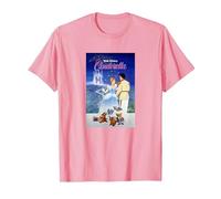 Disney Cinderella Classic Vintage Movie Poster T-Shirt, Homme, Rose, L