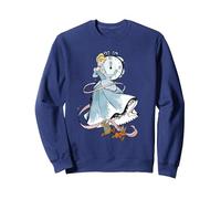 Disney Cinderella Clock Strikes Twelve With Jaq And Gus Sweatshirt, Unisexe pour adultes, Bleu Marine, XL