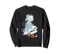 Disney Cinderella Clock Strikes Twelve With Jaq And Gus Sweatshirt, Unisexe pour adultes, Noir, XL