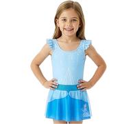 Disney Cinderella Maillot de Bain Fille 3 à 8 Ans, 1 Piece Maillot de Bain Jupette avec Briefing Intégré, Ete Cadeau Fille (5-6 Ans, Bleu Cinderella)