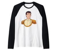 Disney Cinderella Prince Charming Big Face Costume Manche Raglan