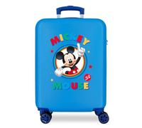 Disney Circle Mickey Valise Trolley Cabine Bleu 37x55x20 cms Rigide ABS Serrure à combinaison 34L 2,6Kgs 4 roues doubles Bagage à main