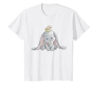 Disney Classic Dumbo Baby Elephant T-Shirt, Enfant, Blanc, 12 ans
