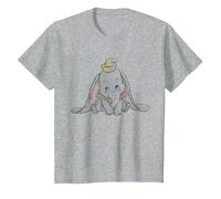 Disney Classic Dumbo Baby Elephant T-Shirt, Enfant, Gris Chiné, 3 ans