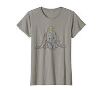Disney Classic Dumbo Baby Elephant T-Shirt, Femme, Ardoise, XS