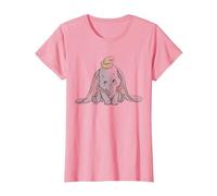 Disney Classic Dumbo Baby Elephant T-Shirt, Femme, Rose, XS
