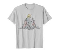 Disney Classic Dumbo Baby Elephant T-Shirt, Homme, Argent, S
