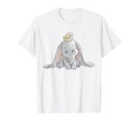Disney Classic Dumbo Baby Elephant T-Shirt, Homme, Blanc, L