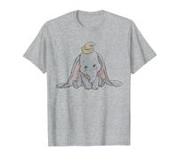 Disney Classic Dumbo Baby Elephant T-Shirt, Homme, Gris Chiné, 5XL