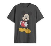 Disney Classic Mickey Mouse Full Size Graphic Short Sleeve T-Shirt T-Shirt Homme (Lot de 1), Charbon, M